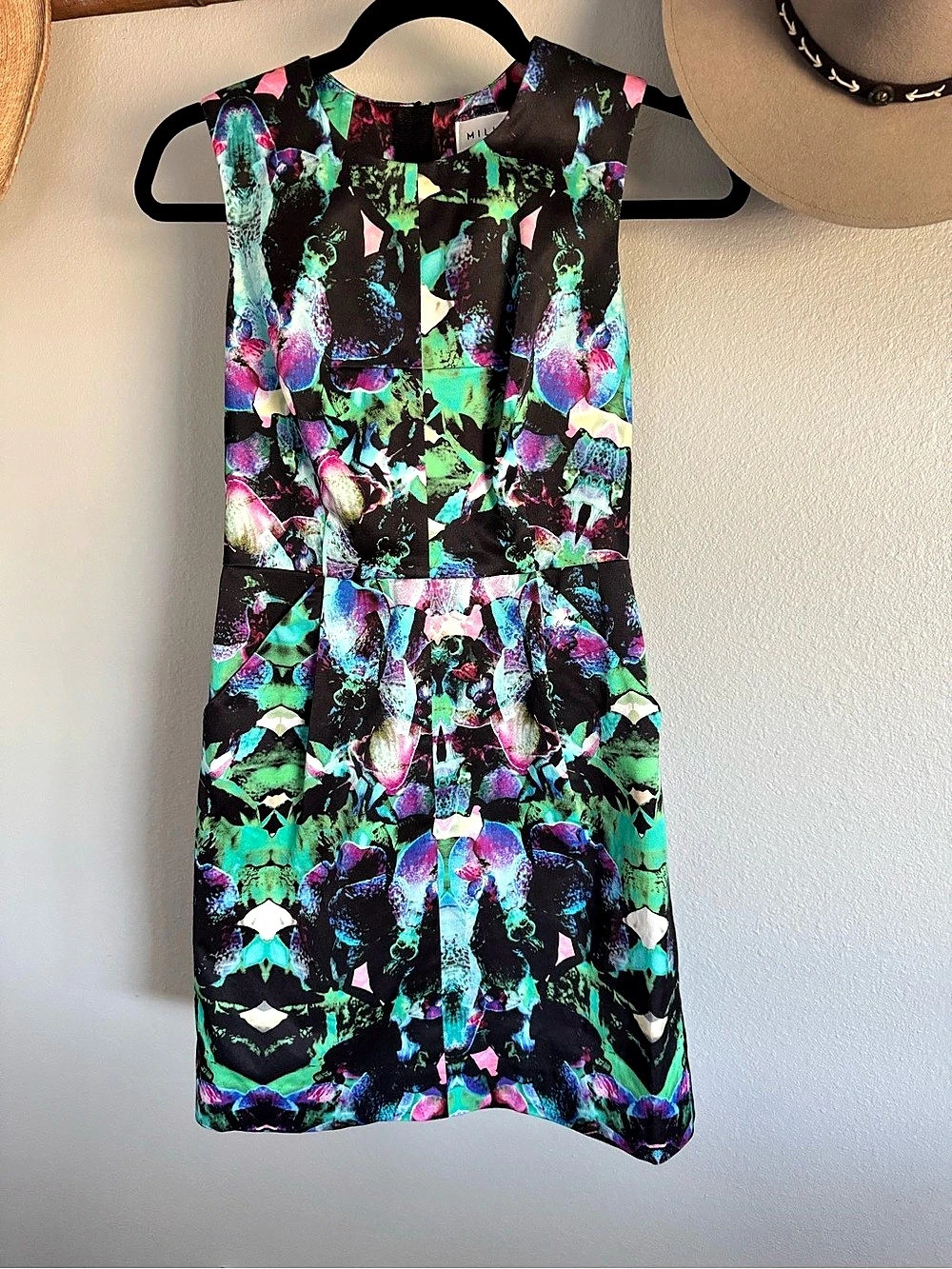 Milly Abstract Print Cocktail Dress